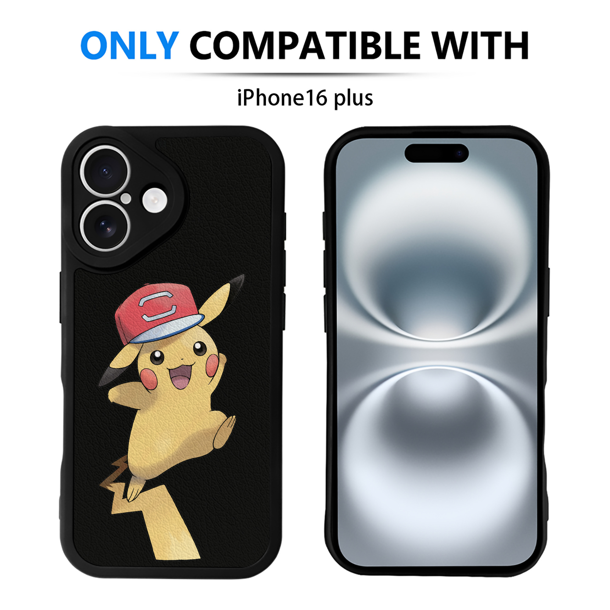 （画像用） ポケットモンスター Pokémon 【iPhone 16シリーズ対応】シリコンスマホケース（レザー調） 材質：シリコン